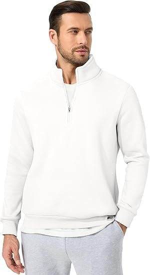 Men's sweatshirt with stand-up collar and zipper
