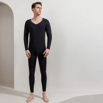 Thermal underwear set for couples, padded, seamless