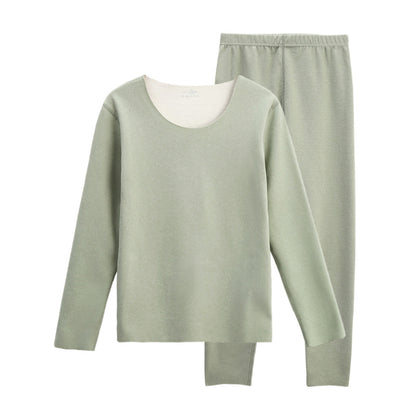Thermal Women's Underwear Set, Round Neck