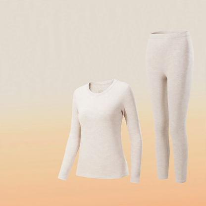 Thermal underwear set, cashmere-silk mix, lined