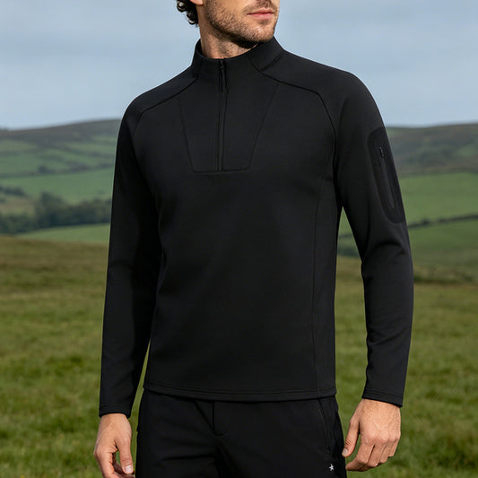 Functional sports shirt with half zip