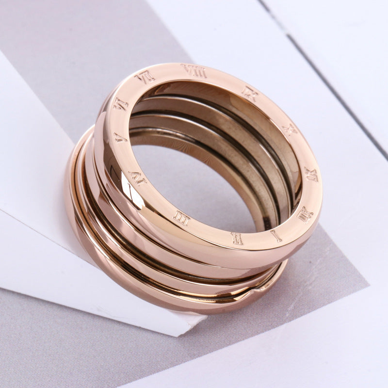 Shop Velvia | Titan steel Rose gold Ring