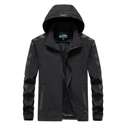 Men's Performance Softshell Jacket with Hood, Sealed Zippers and Reflective Sleeve Inserts Shop Velvia
