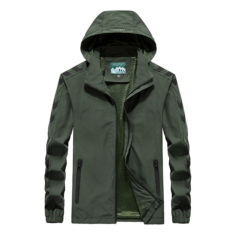 Men's Performance Softshell Jacket with Hood, Sealed Zippers and Reflective Sleeve Inserts Shop Velvia