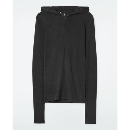 Hooded sweater with zipper