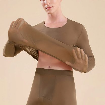 Men's thermal underwear set, seamless, shaping