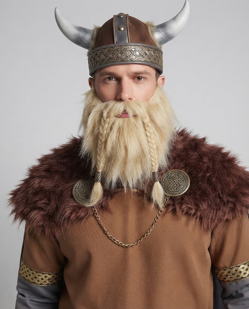 Men's Viking Costume with detailed decorations and high-quality cape Shop Velvia