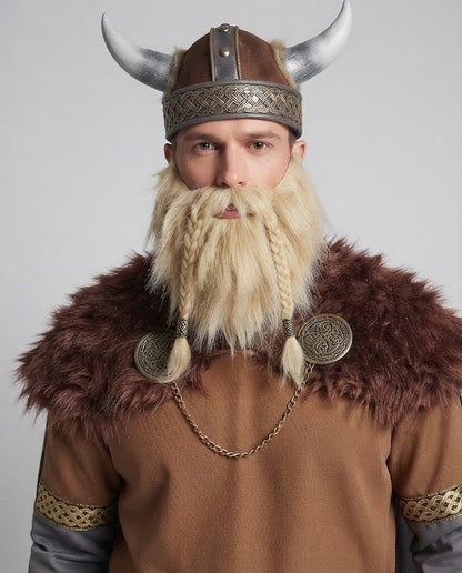 Men's Viking Costume with detailed decorations and high-quality cape Shop Velvia
