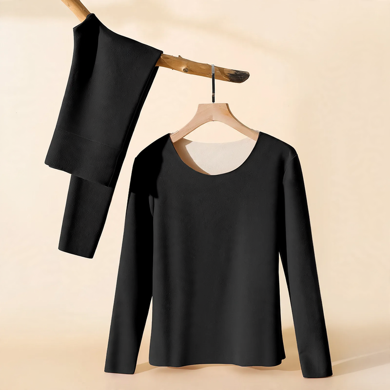 Thermal underwear set with warming function and shaping effect