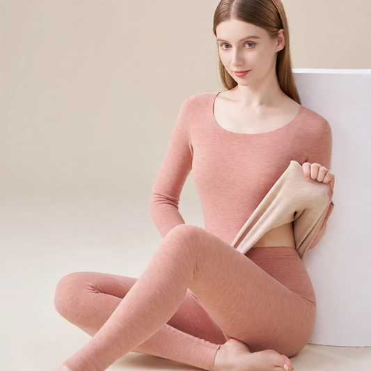 Women's Thermal Underwear Set, warming, Round Neck