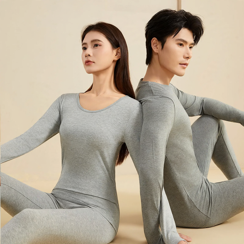 Antibacterial cotton thermal underwear set