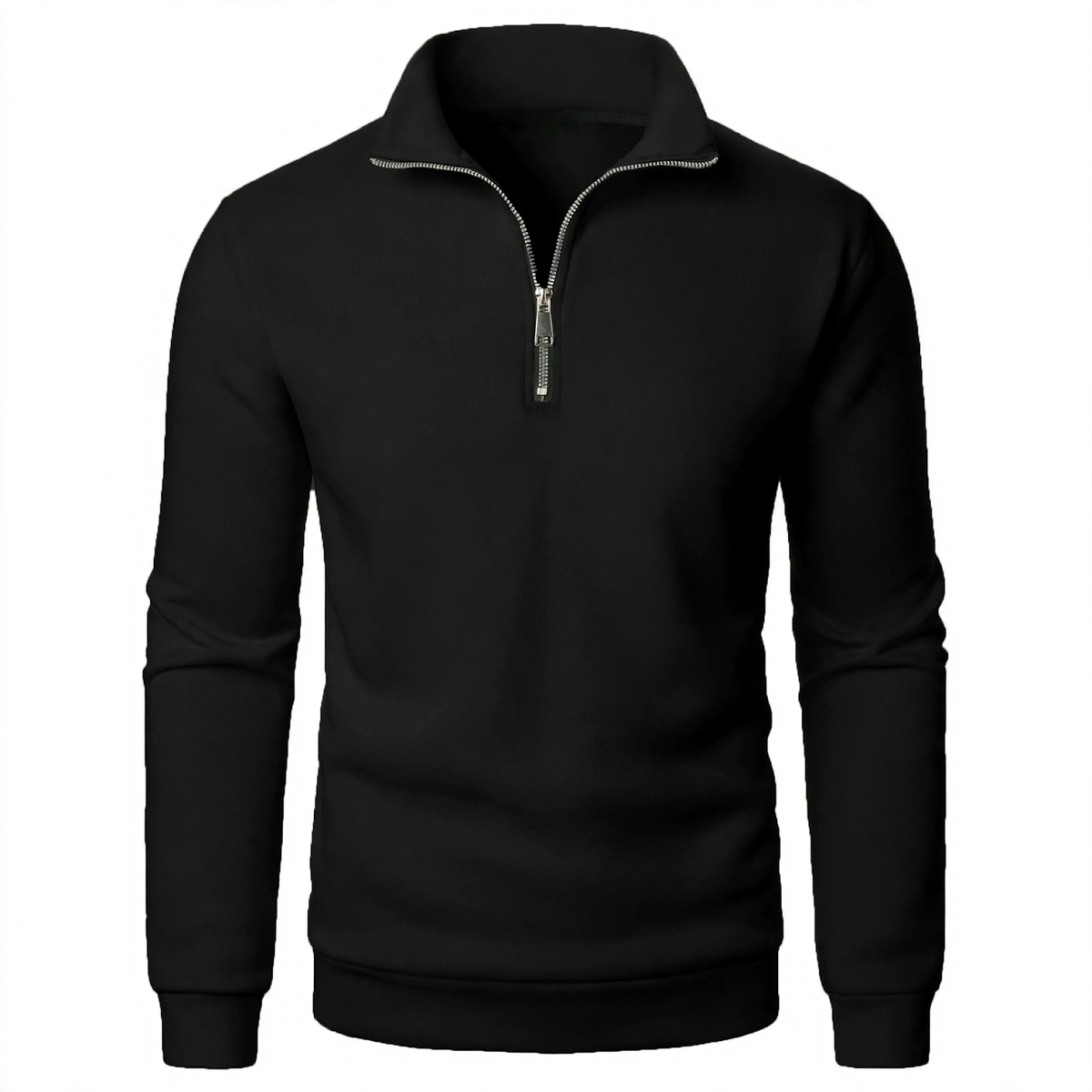 Men's sweatshirt with stand-up collar and zipper