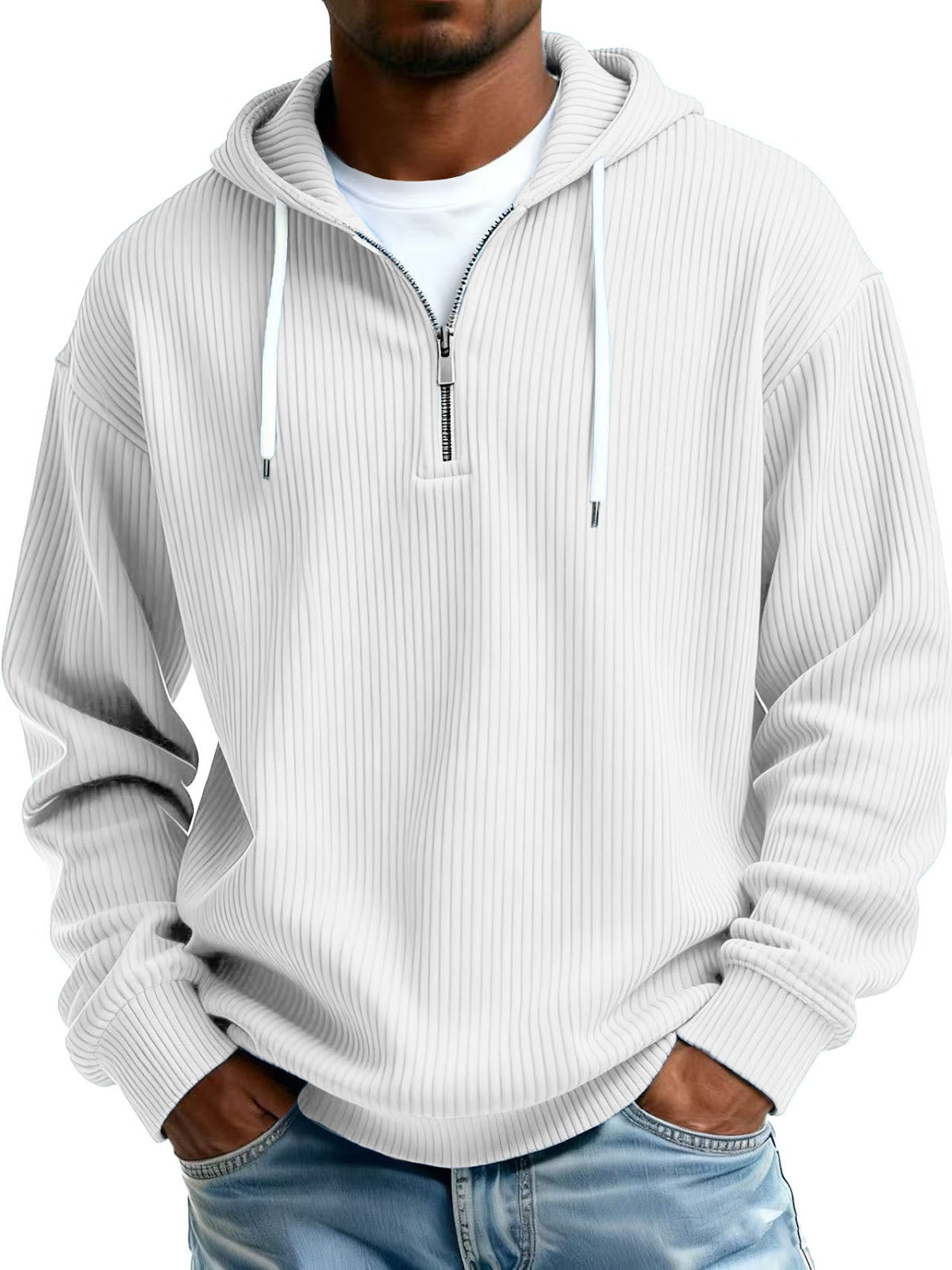 Men's hooded sweatshirt with zipper