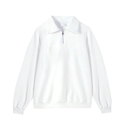 Polo sweatshirt with half zip