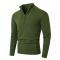 Men's knit sweater with polo collar and zipper