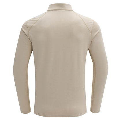 Sporty fleece sweatshirt with stand-up collar