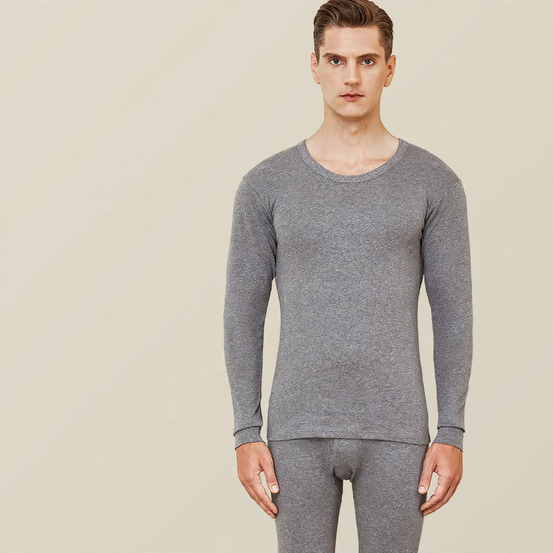 Cotton thermal set, round neck, antibacterial