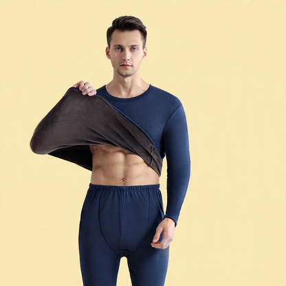 Heating thermal underwear set with soft interior lining