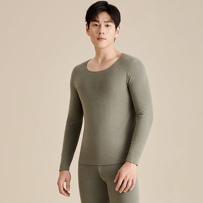 Men's thermal underwear, padded, warming, crew neck