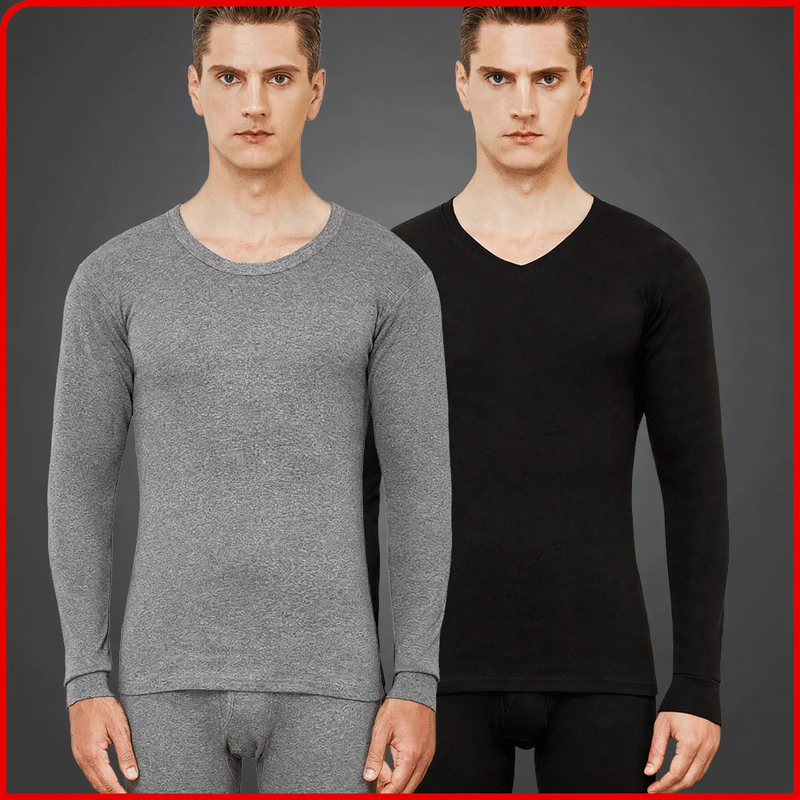 Cotton thermal set, round neck, antibacterial