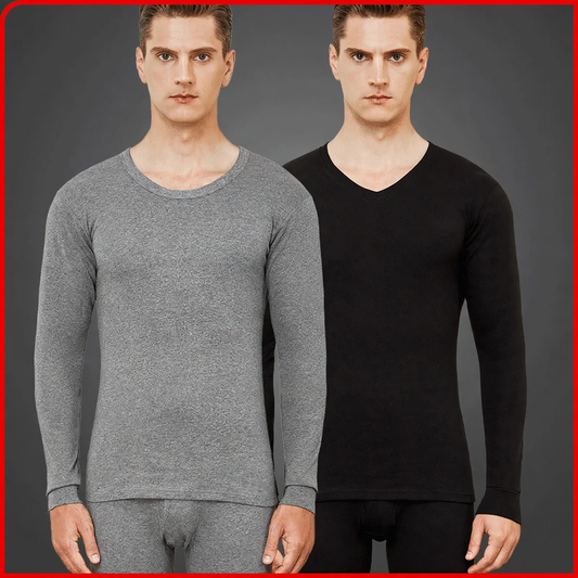 Cotton thermal set, round neck, antibacterial