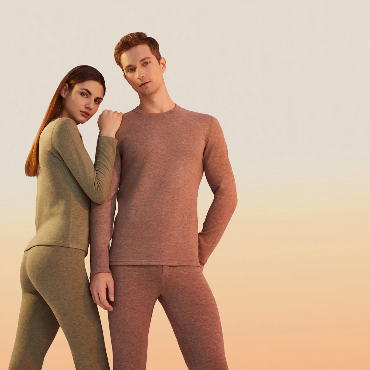 Thermal underwear set, cashmere-silk mix, lined