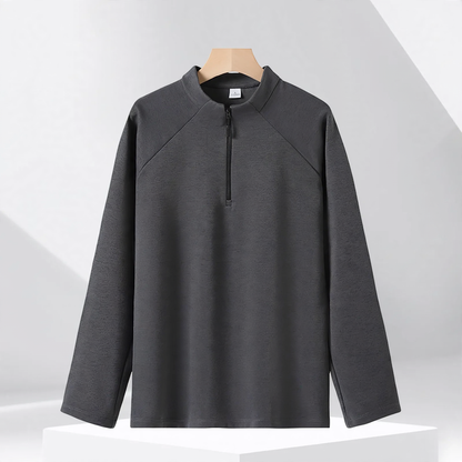 Half-zip sweatshirt with stand-up collar, 320g