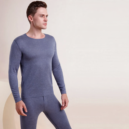 Thermal underwear set for women and men, round neck