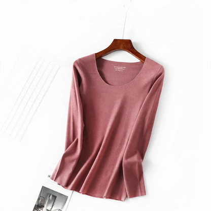 Thermal underwear set for women, self-heating, U-neck