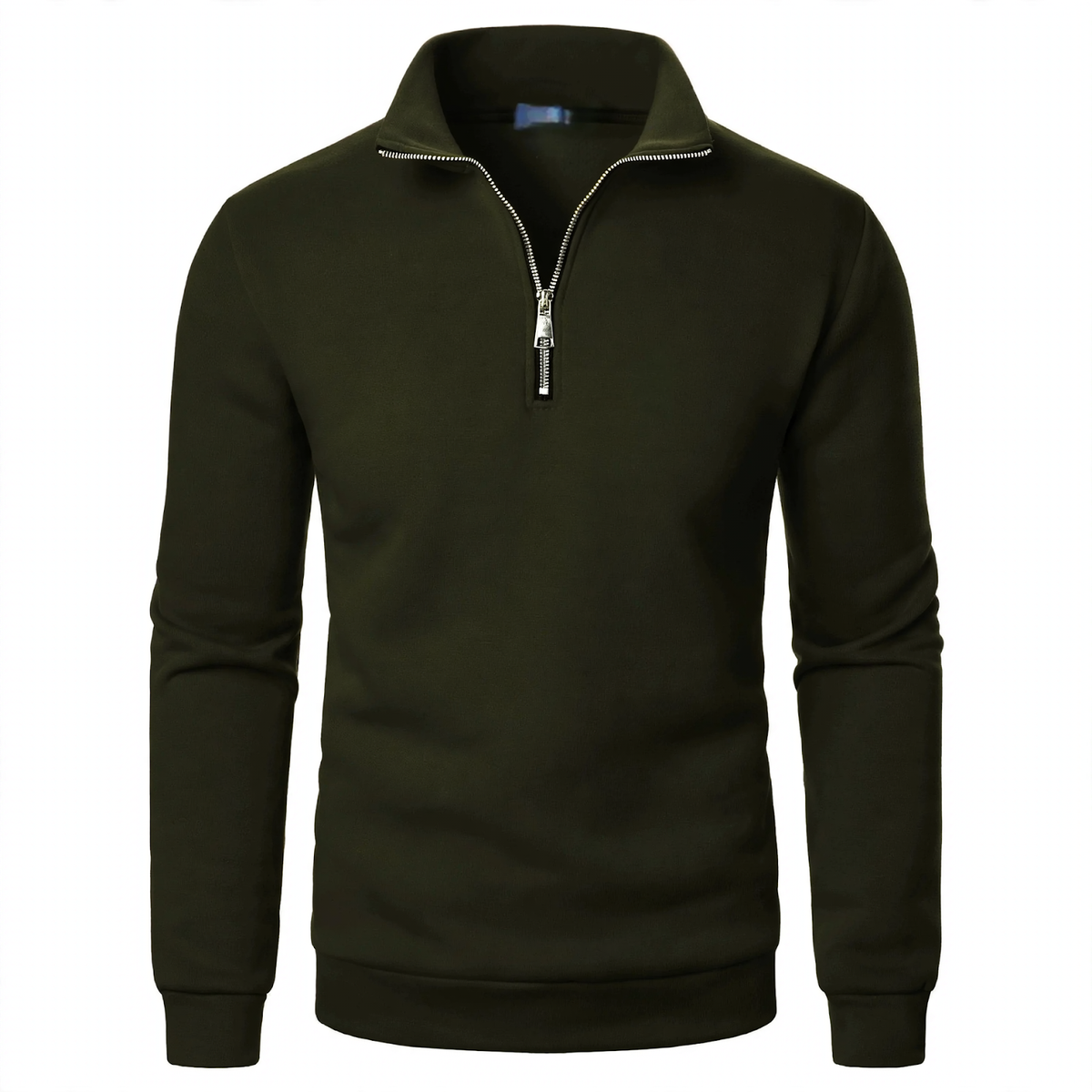 Men's sweatshirt with stand-up collar and zipper