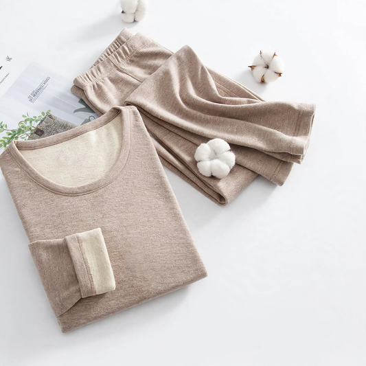 Thermal underwear set with wool content