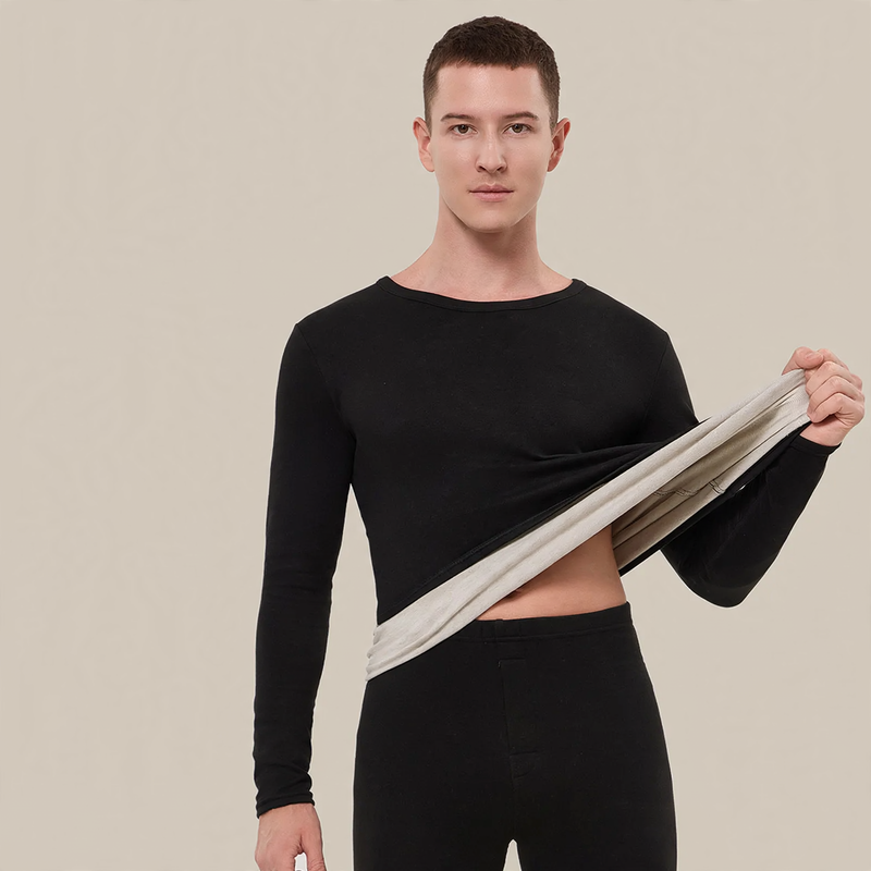 Men's Thermal Set, Cashmere-Silk Mix, warming