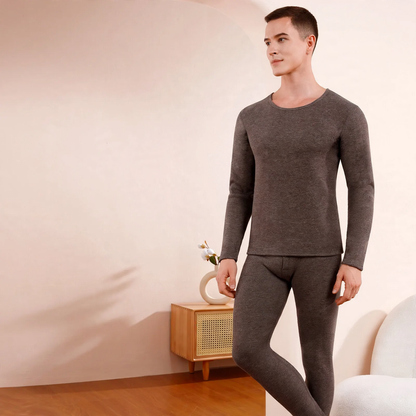 Thermal underwear set, seamless, with cashmere and silk content