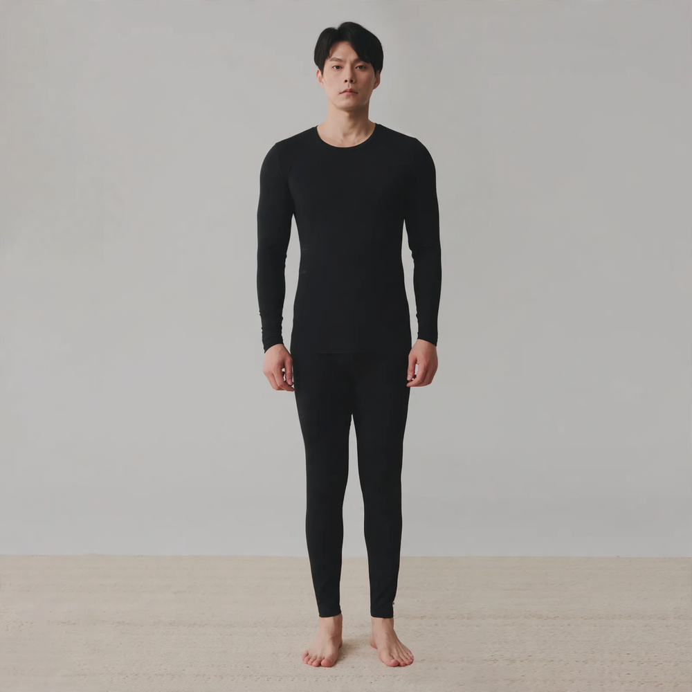 Men's underwear set, warming, crew neck