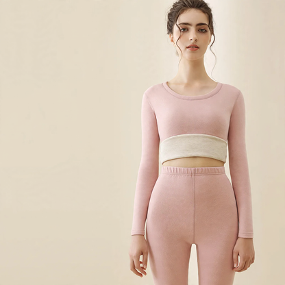 Thermal underwear set made of silk and wool