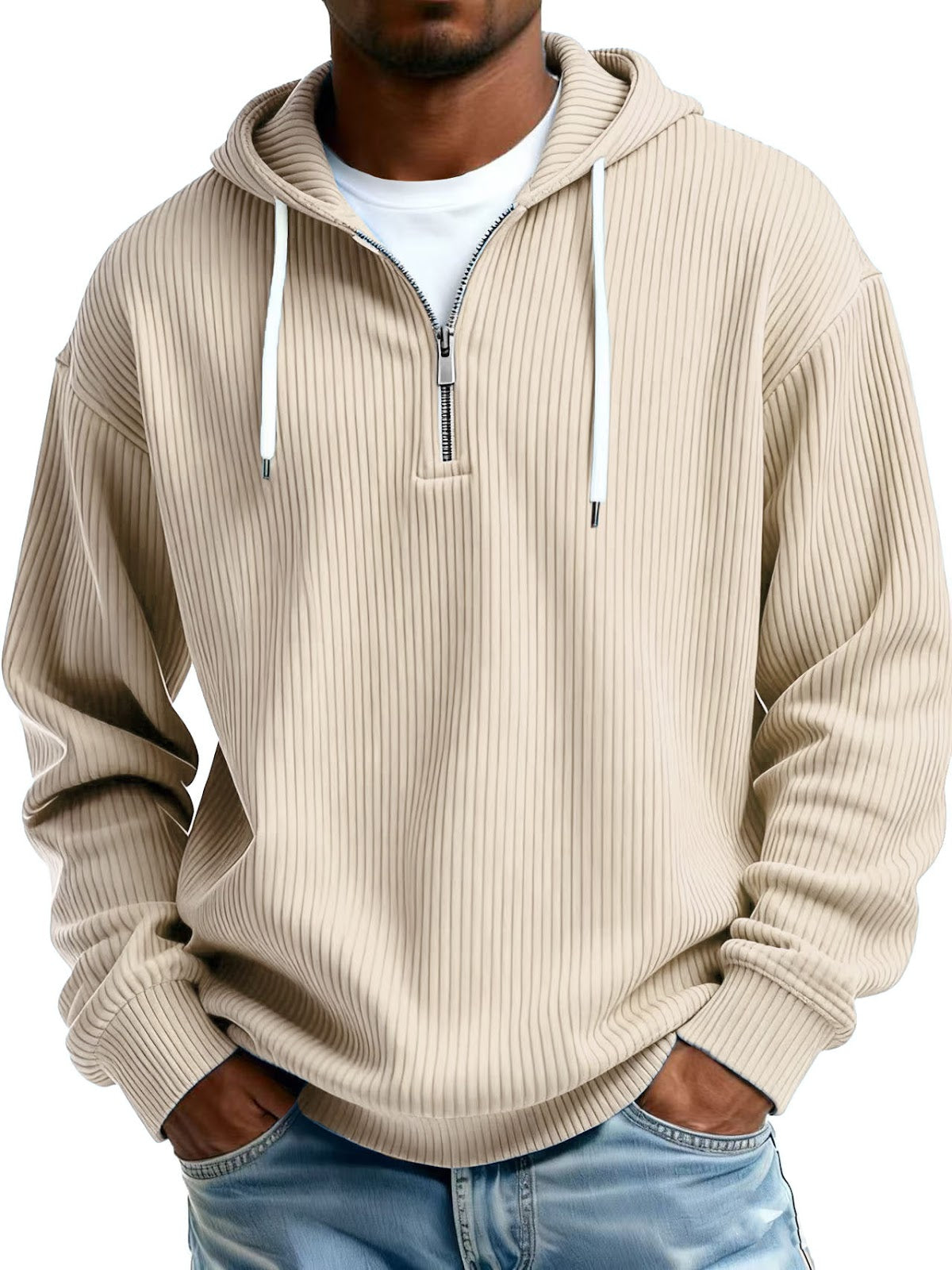 Men's hooded sweatshirt with zipper