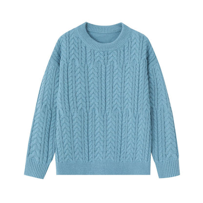 Men's knit pullover with half zipper, solid color