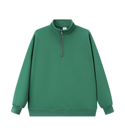 Unisex sweatshirt with stand-up collar and zipper