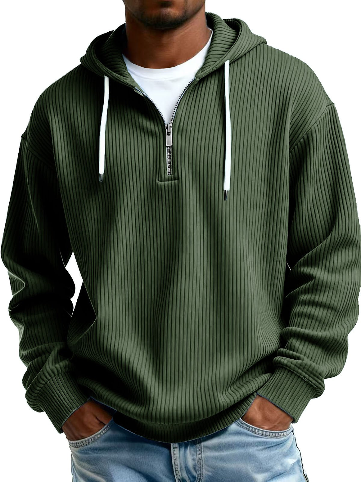 Men's hooded sweatshirt with zipper