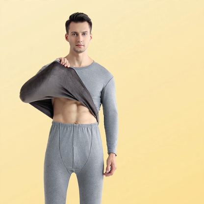 Heating thermal underwear set with soft interior lining