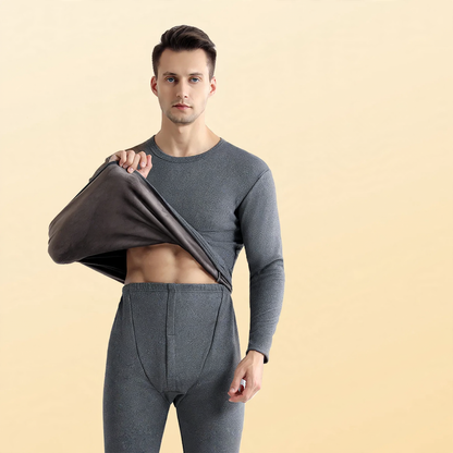 Heating thermal underwear set with soft interior lining
