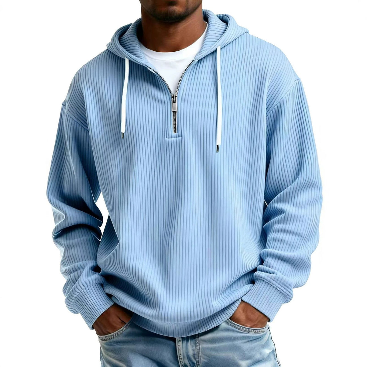 Men's hooded sweatshirt with zipper