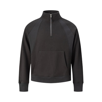 Sweatshirt with stand-up collar and zipper