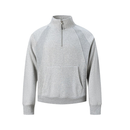 Sweatshirt with stand-up collar and zipper