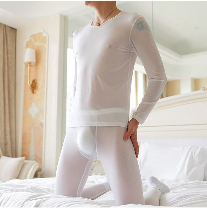 Men's thermal underwear set, seamless, shaping