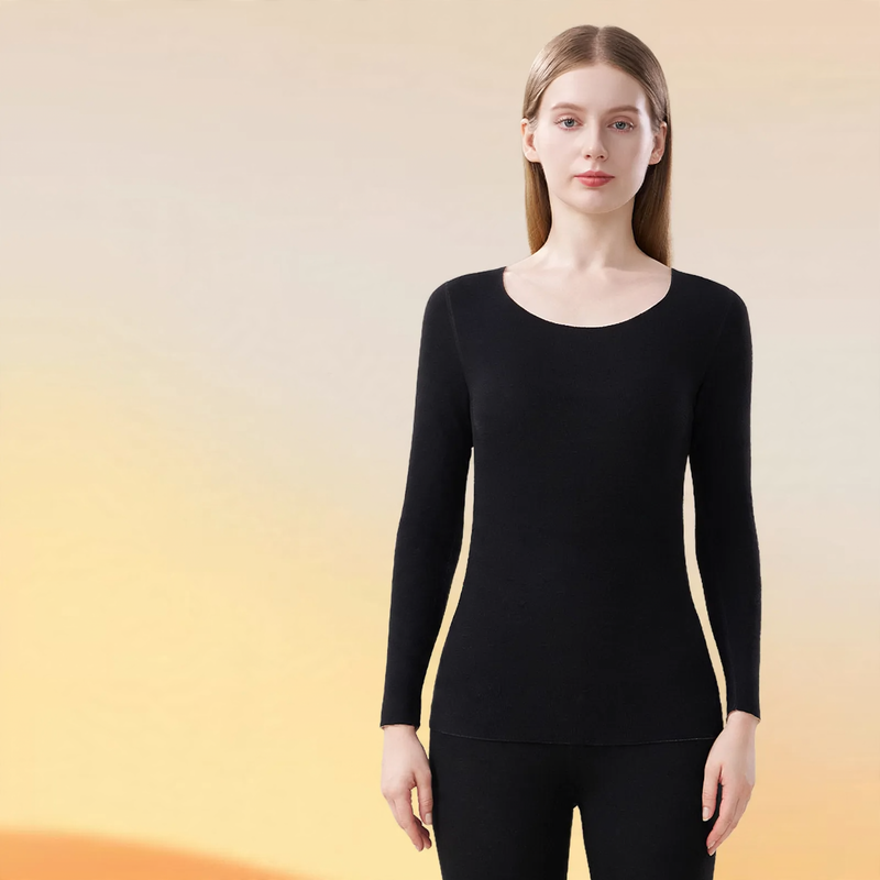 Women's Thermal Underwear Set, warming, Round Neck