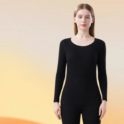 Women's Thermal Underwear Set, warming, Round Neck