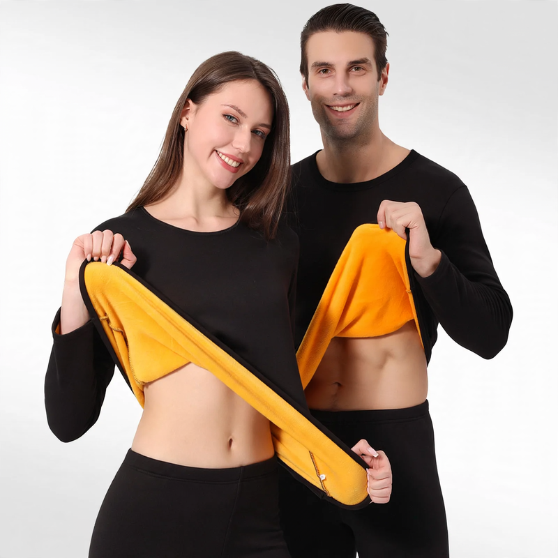 Thermo Set for couples, lined, round neck
