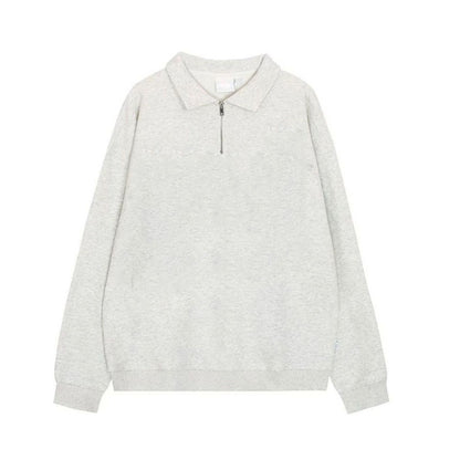 Polo sweatshirt with half zip