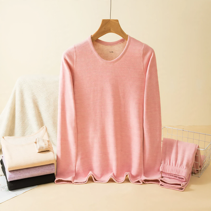 Warm underwear set with wool and silk, unisex